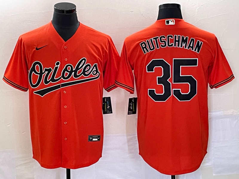 Men's Baltimore Orioles Adley Rutschman #35 Orange Jersey